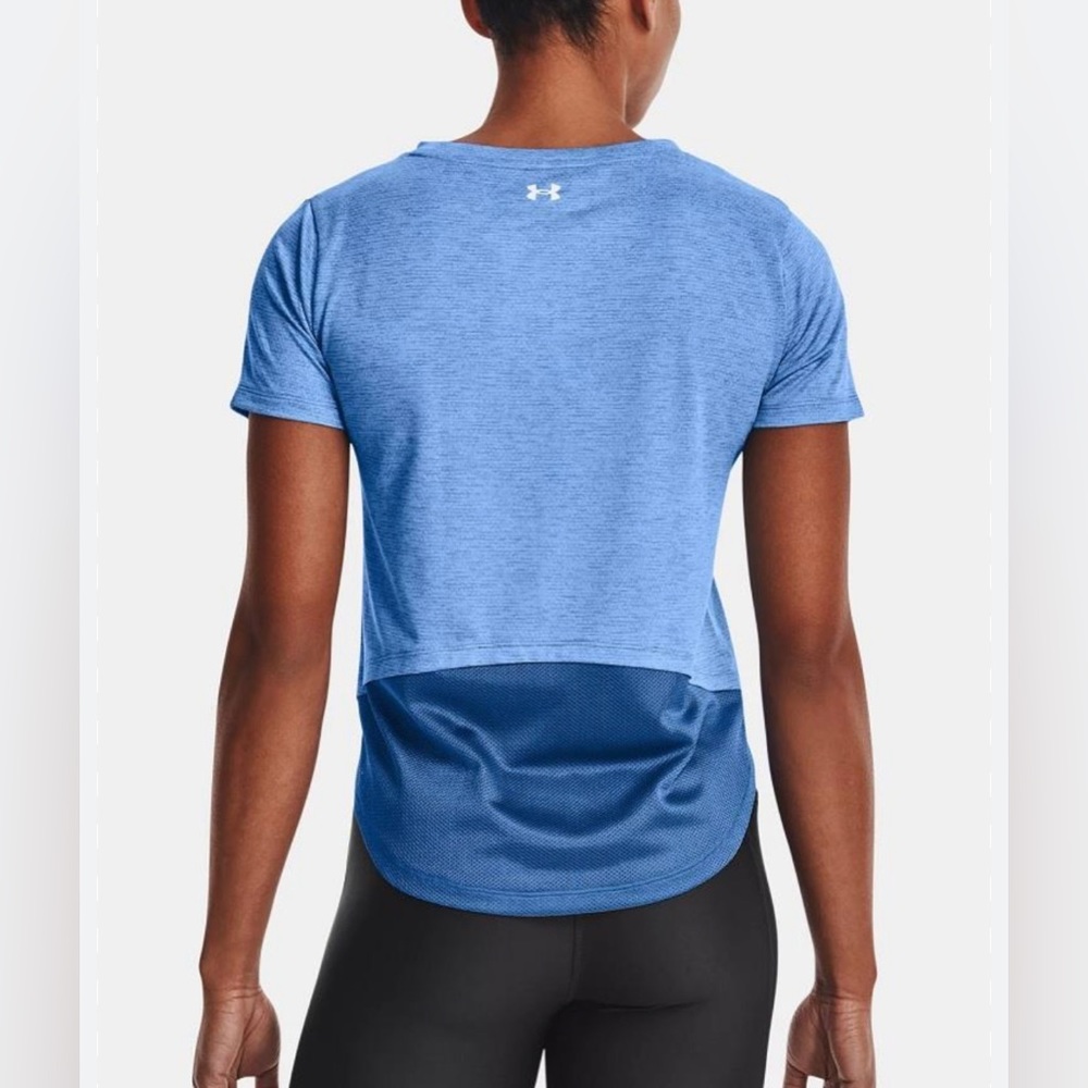 Under Armour Heatgear Loose Tech Vent Blue Shirt Small